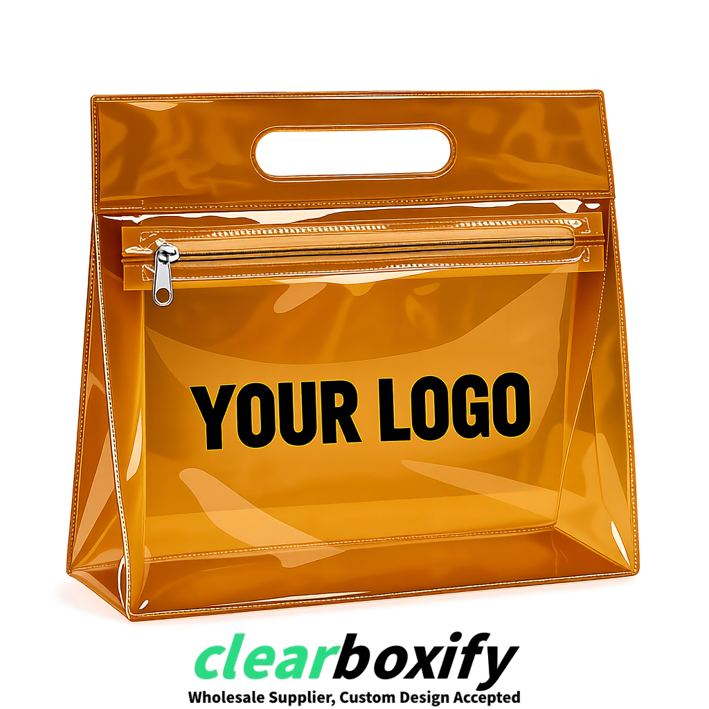 Amber EVA/PVC Cosmetic Bags | OEM/ODM Clear Zipper Makeup Pouches
