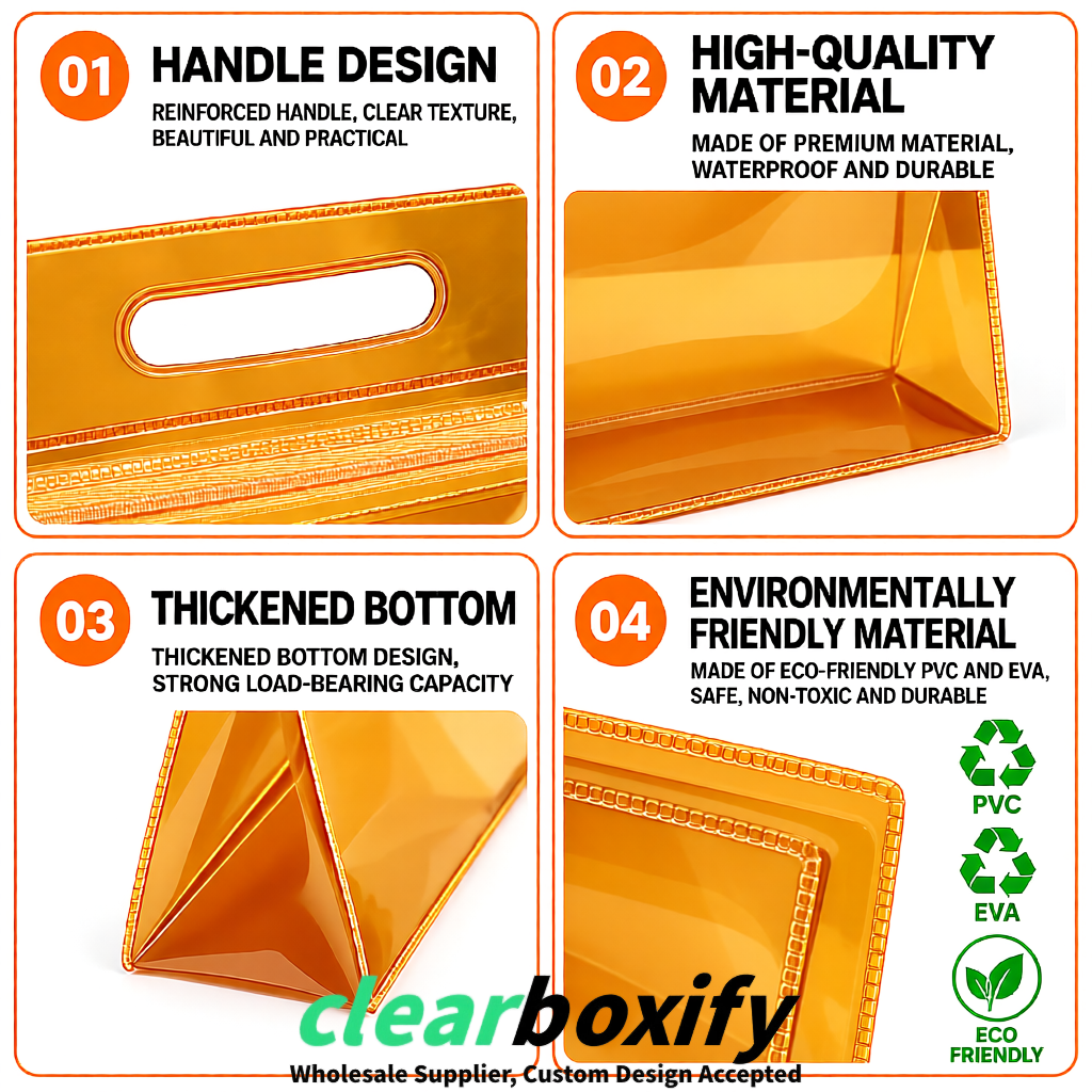 Amber EVA/PVC Cosmetic Bags | OEM/ODM Clear Zipper Makeup Pouches Amber EVA/PVC Cosmetic Bags | OEM/ODM Clear Zipper Makeup Pouches