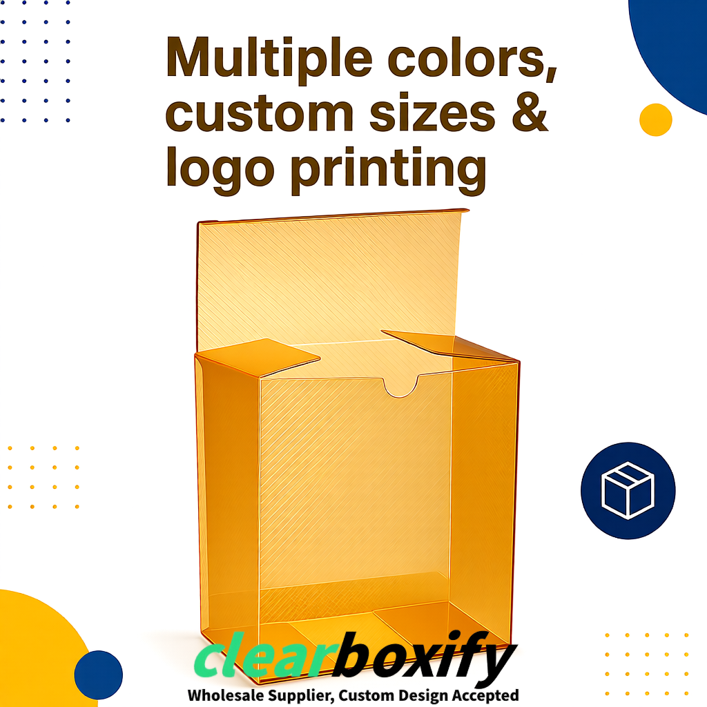 Amber Matte PP Frosted & Diagonal Texture Boxes with Diagonal Texture