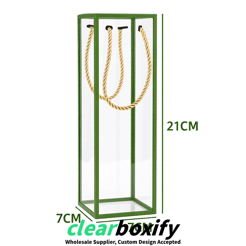 Avocado Green Private Label Clear PVC, PP, PET Tote Bags & Handbags Wholesale