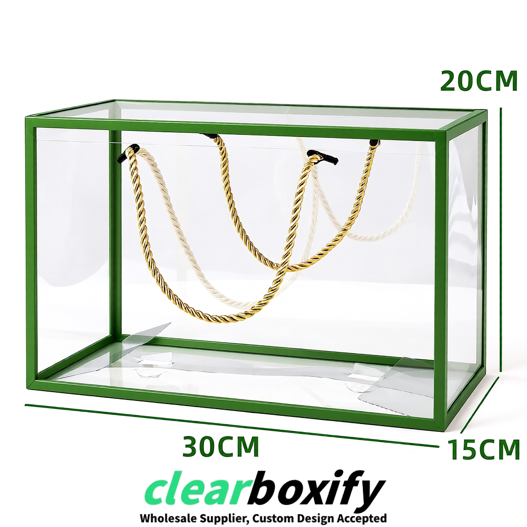 Avocado Green Private Label Clear PVC, PP, PET Tote Bags & Handbags Wholesale