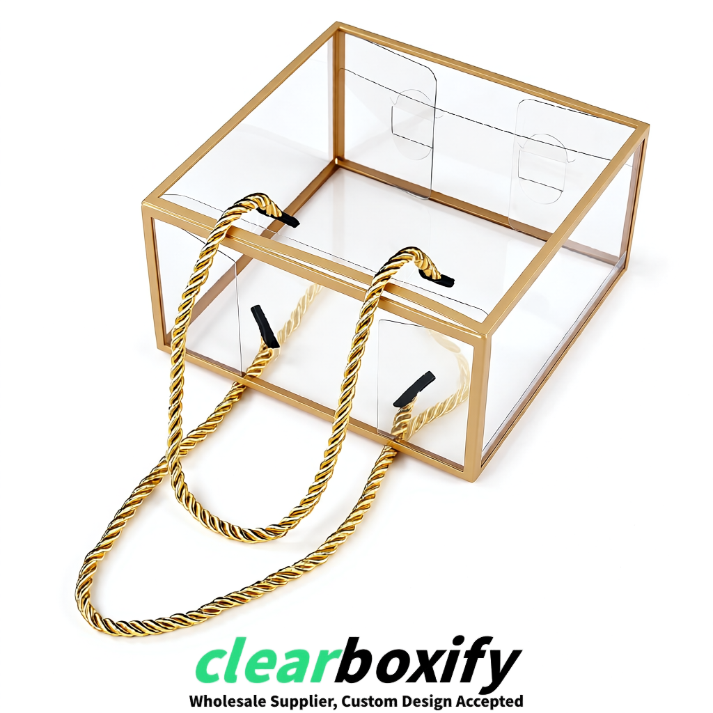 Beige Private Label Clear PVC, PP, PET Tote Bags & Handbags Wholesale