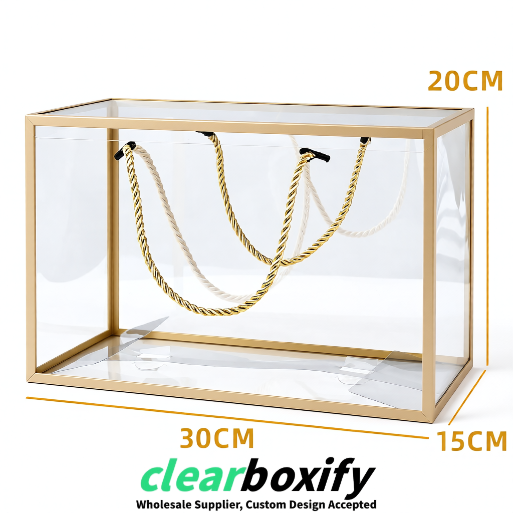 Beige Private Label Clear PVC, PP, PET Tote Bags & Handbags Wholesale