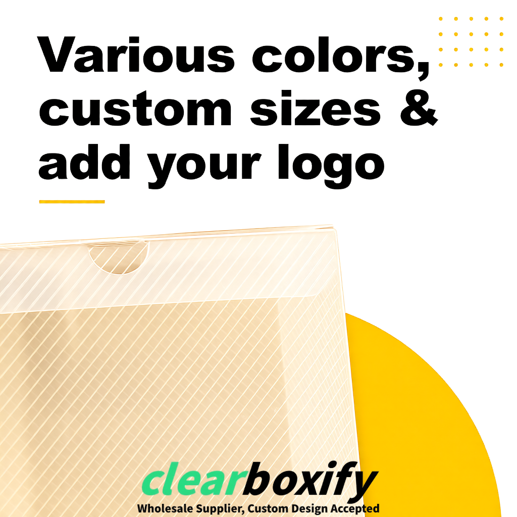 Beige Matte PP Frosted & Diagonal Texture Boxes with Diagonal Texture