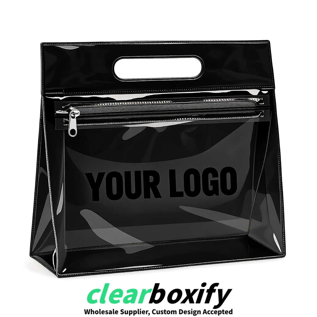 Black EVA/PVC Cosmetic Bags | OEM/ODM Clear Zipper Makeup Pouches