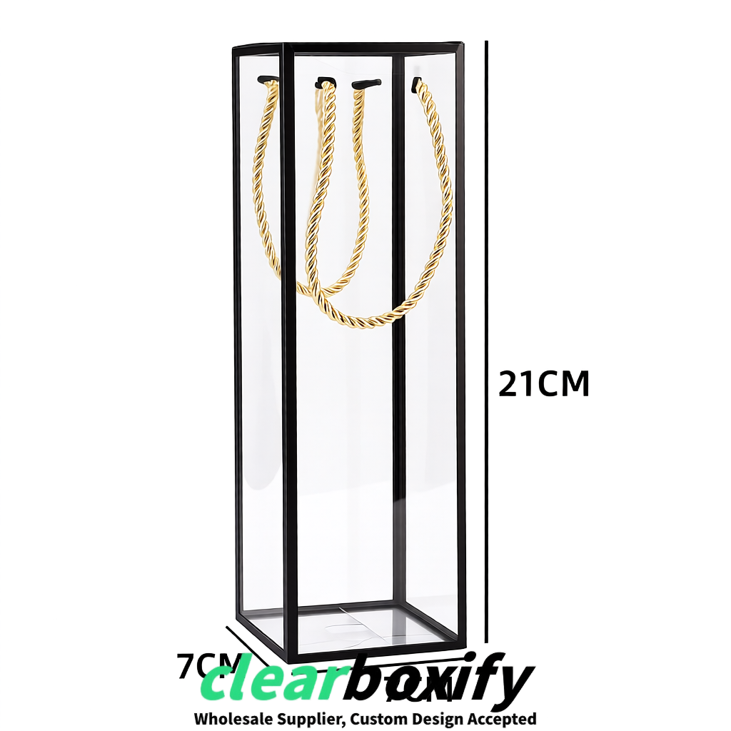 Black Private Label Clear PVC, PP, PET Tote Bags & Handbags Wholesale