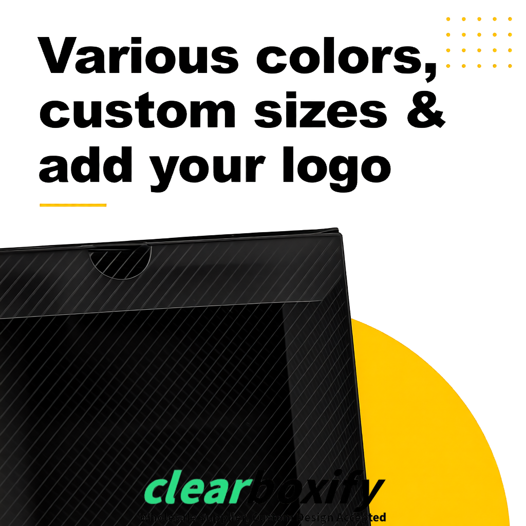 Black Matte PP Frosted & Diagonal Texture Boxes with Diagonal Texture