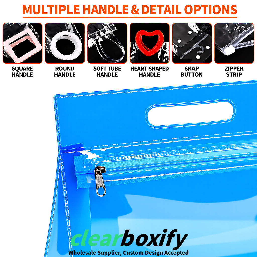 Blue EVA/PVC Cosmetic Bags | OEM/ODM Clear Zipper Makeup Pouches Blue EVA/PVC Cosmetic Bags | OEM/ODM Clear Zipper Makeup Pouches