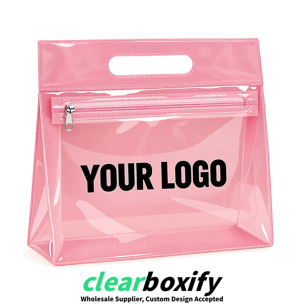 Blush EVA/PVC Cosmetic Bags | OEM/ODM Clear Zipper Makeup Pouches