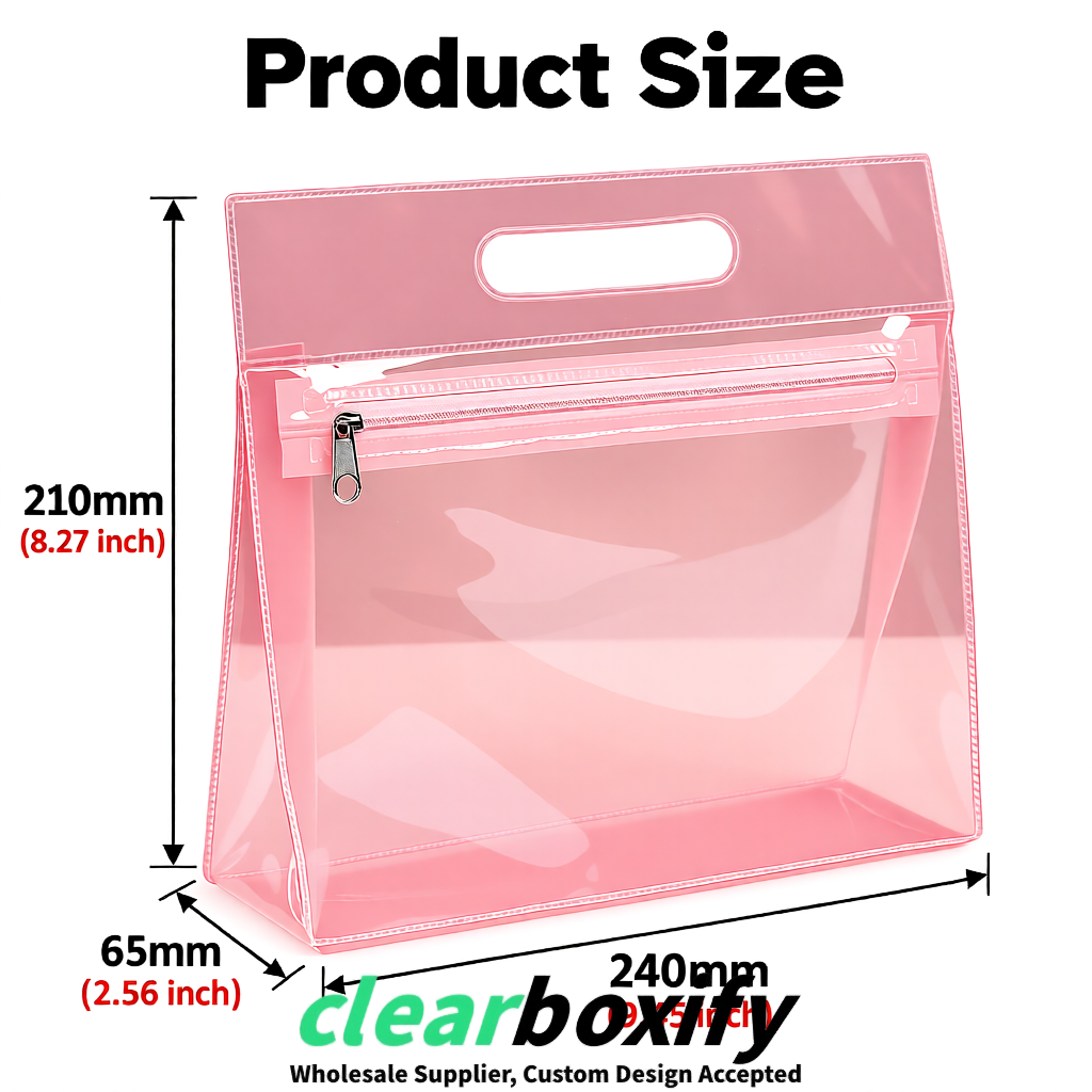 Blush EVA/PVC Cosmetic Bags | OEM/ODM Clear Zipper Makeup Pouches