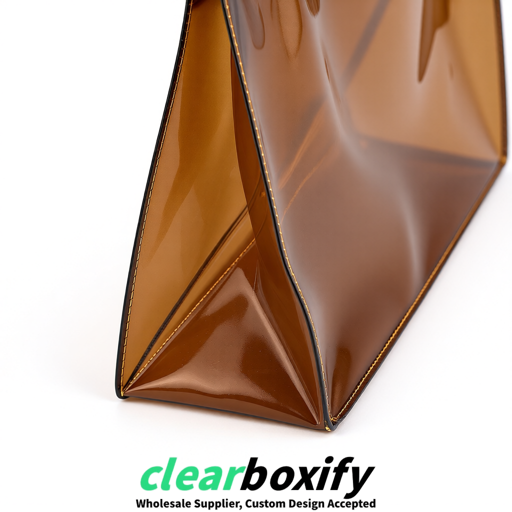 Bronze EVA/PVC Cosmetic Bags | OEM/ODM Clear Zipper Makeup Pouches