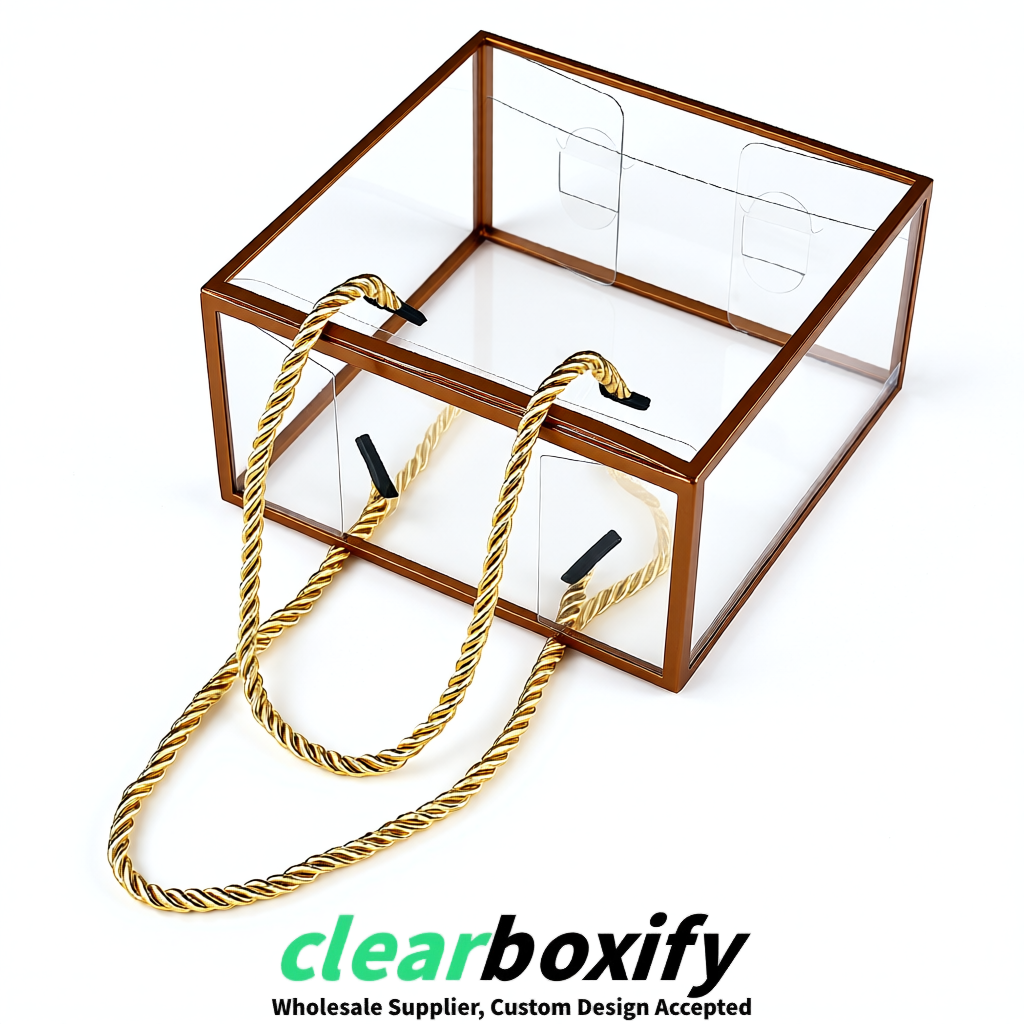Bronze Private Label Clear PVC, PP, PET Tote Bags & Handbags Wholesale