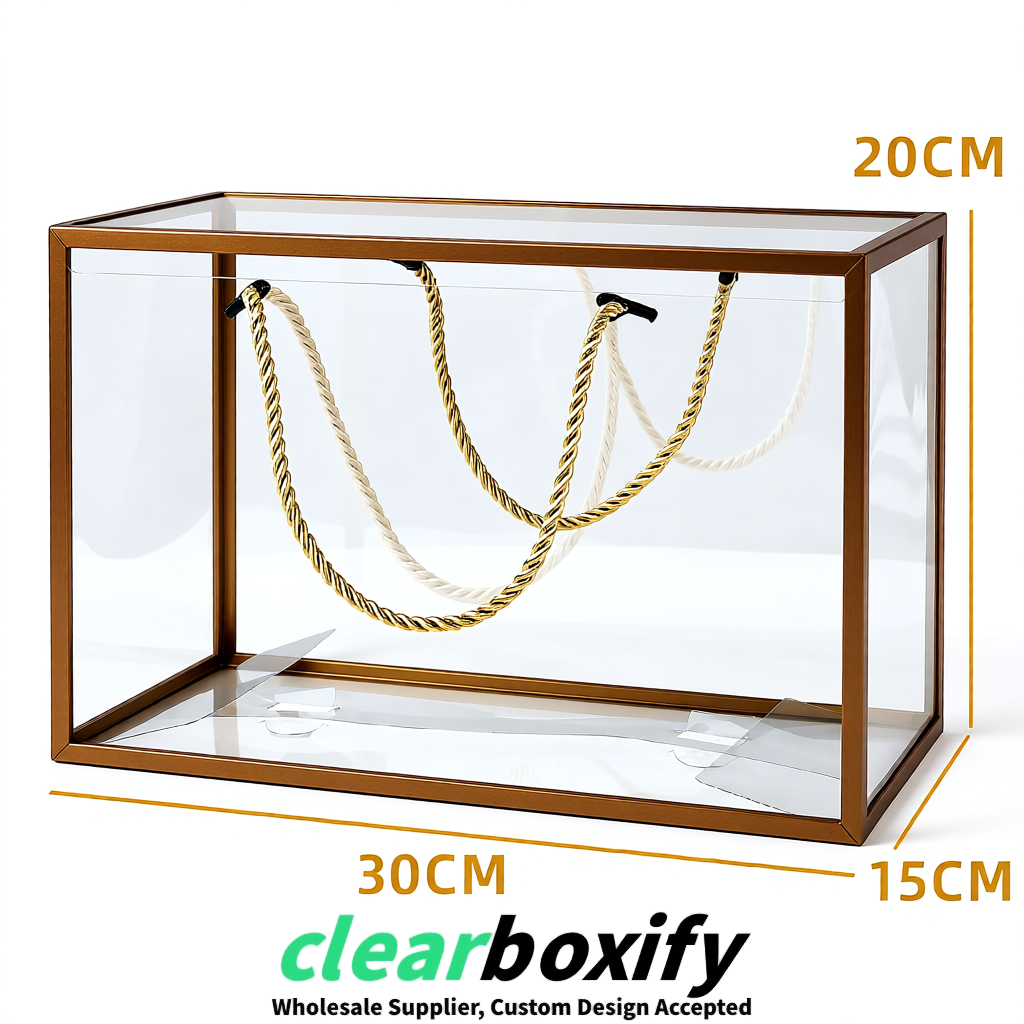 Bronze Private Label Clear PVC, PP, PET Tote Bags & Handbags Wholesale
