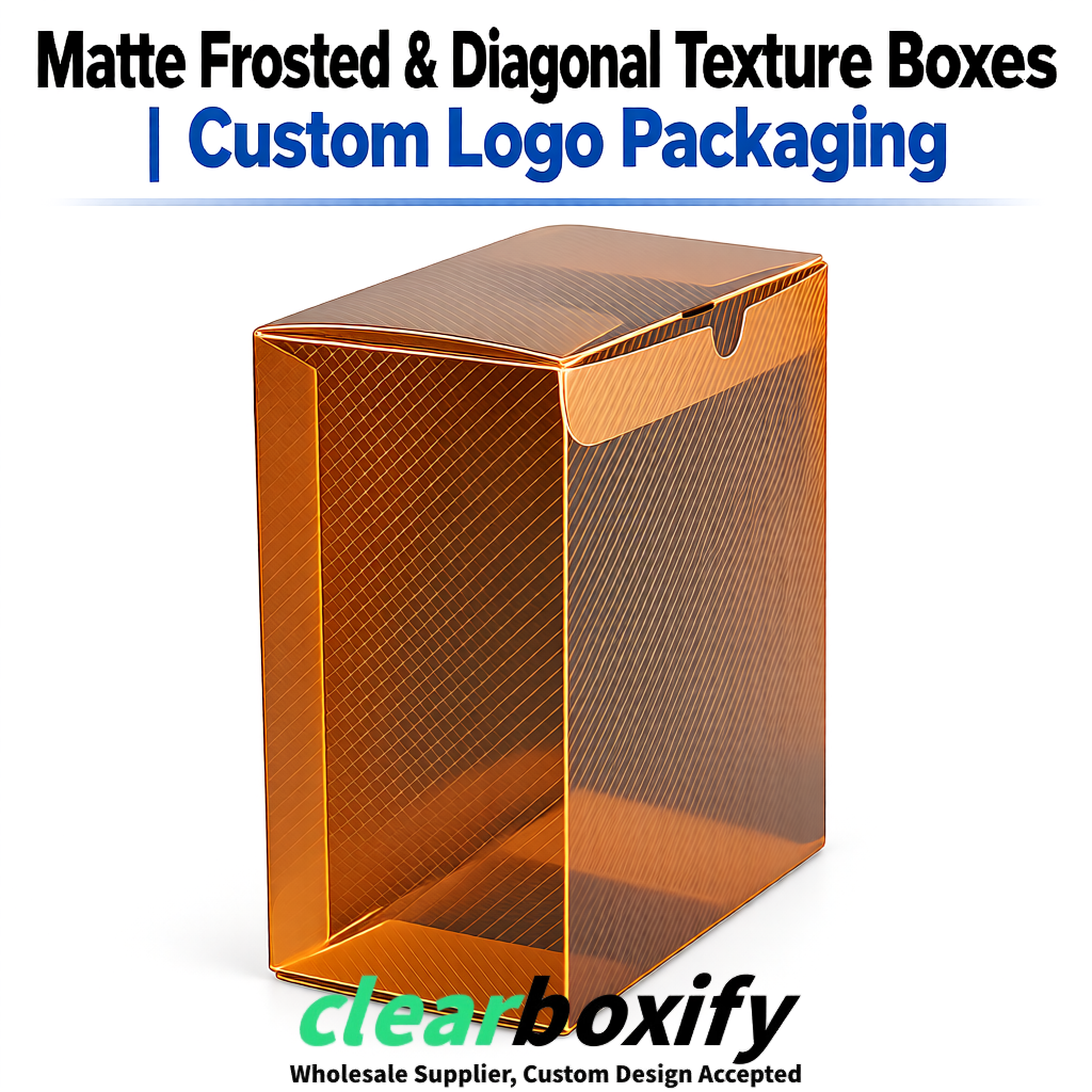 Bronze Matte PP Frosted & Diagonal Texture Boxes with Diagonal Texture Bronze Matte PP Frosted & Diagonal Texture Boxes with Diagonal Texture