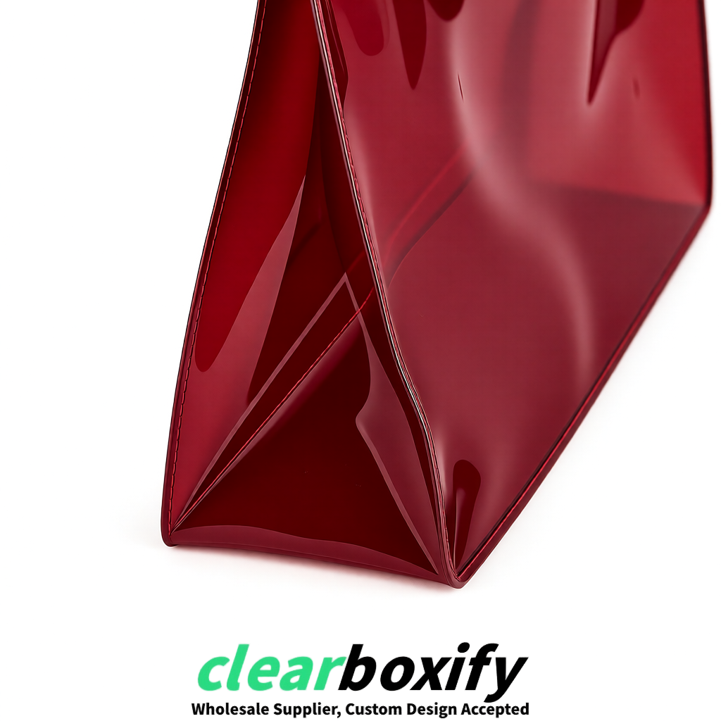 Carmine EVA/PVC Cosmetic Bags | OEM/ODM Clear Zipper Makeup Pouches