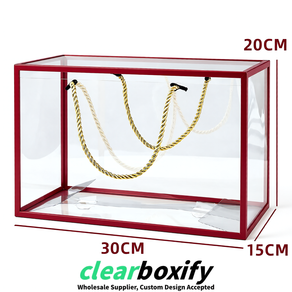 Carmine Private Label Clear PVC, PP, PET Tote Bags & Handbags Wholesale