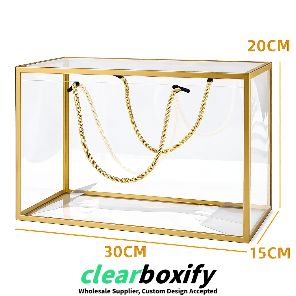 Champagne Private Label Clear PVC, PP, PET Tote Bags & Handbags Wholesale