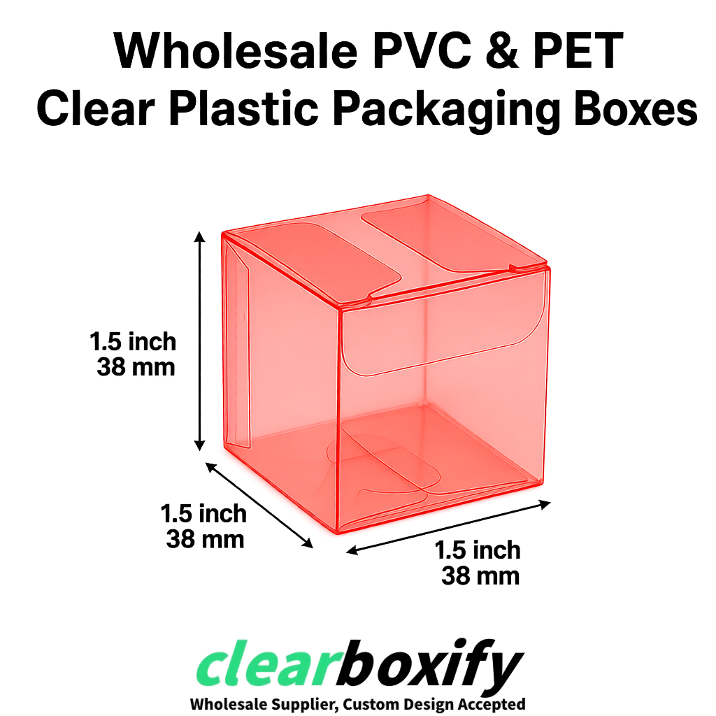 Coral Clear PVC & PET Boxes 38x38x38, 40x40x40, 50x50x50/80mm Coral Clear PVC & PET Boxes 38x38x38, 40x40x40, 50x50x50/80mm