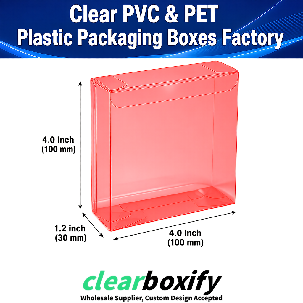Wholesale Coral Clear PVC & PET Boxes 90x90x90mm 100x100x30/50/100mm