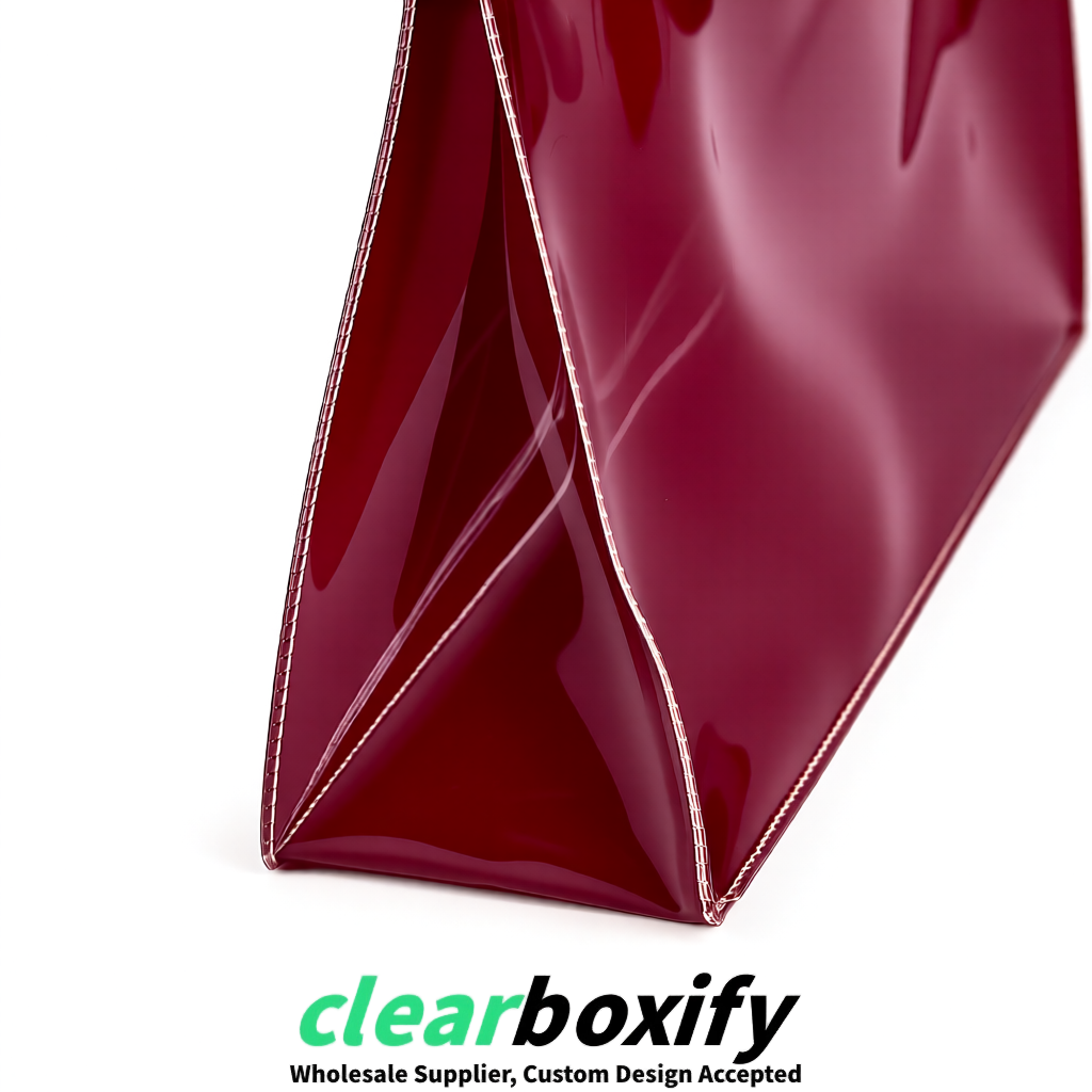 Crimson EVA/PVC Cosmetic Bags | OEM/ODM Clear Zipper Makeup Pouches