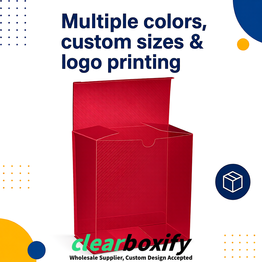 Crimson Matte PP Frosted & Diagonal Texture Boxes with Diagonal Texture