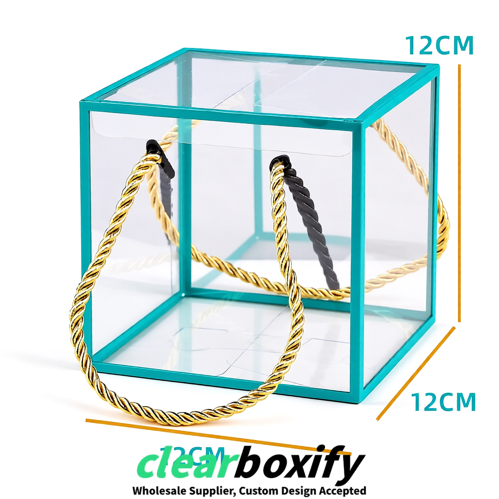 Cyan Private Label Clear PVC, PP, PET Tote Bags & Handbags Wholesale