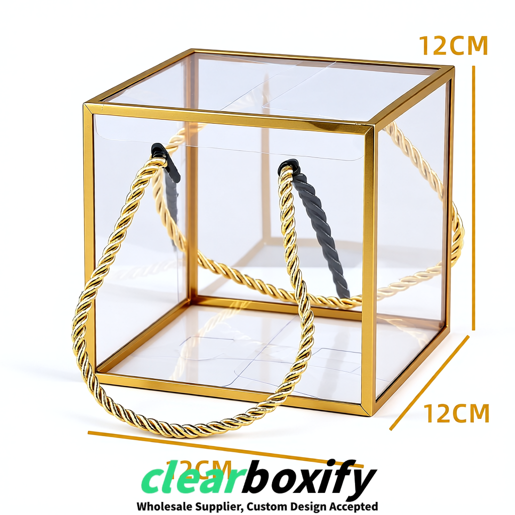 Gold Private Label Clear PVC, PP, PET Tote Bags & Handbags Wholesale
