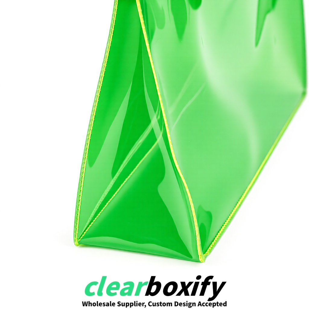 Green EVA/PVC Cosmetic Bags | OEM/ODM Clear Zipper Makeup Pouches