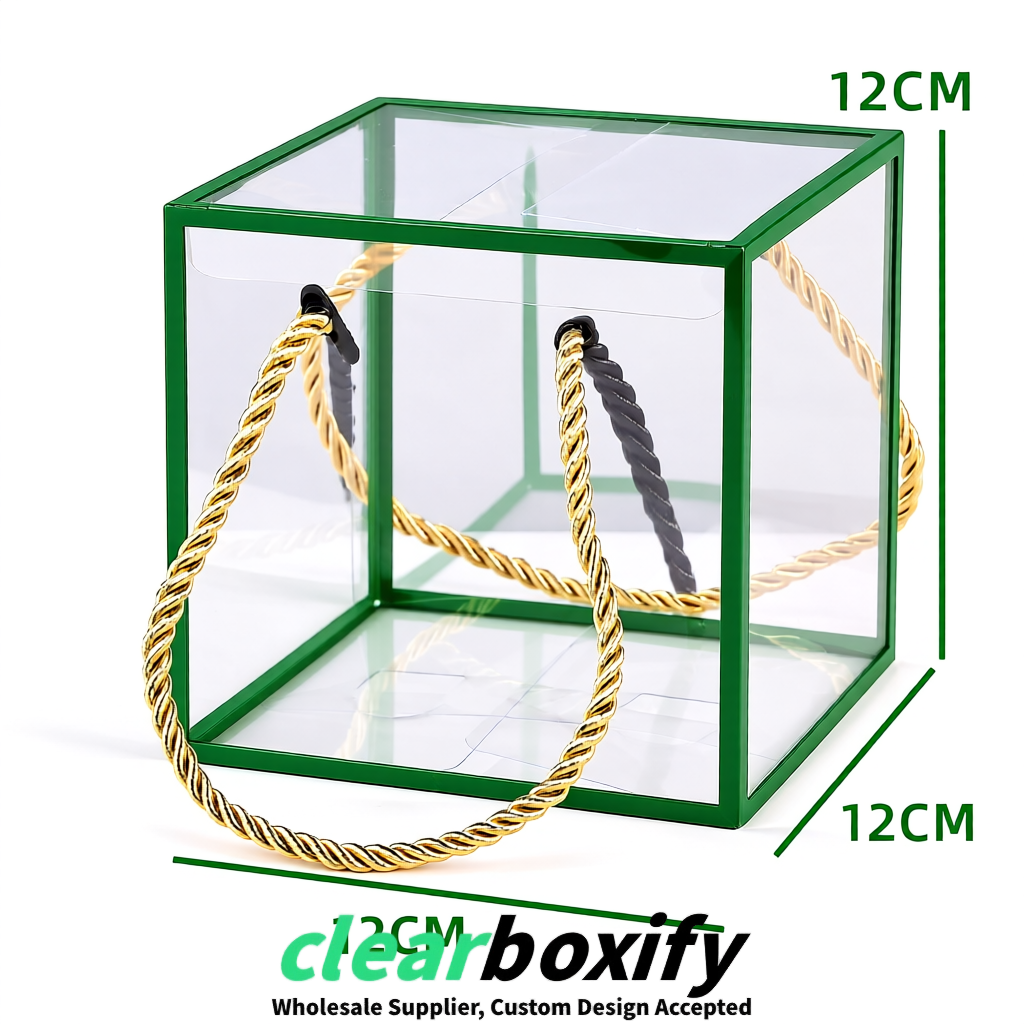 Green Private Label Clear PVC, PP, PET Tote Bags & Handbags Wholesale