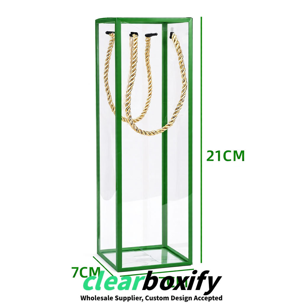 Green Private Label Clear PVC, PP, PET Tote Bags & Handbags Wholesale