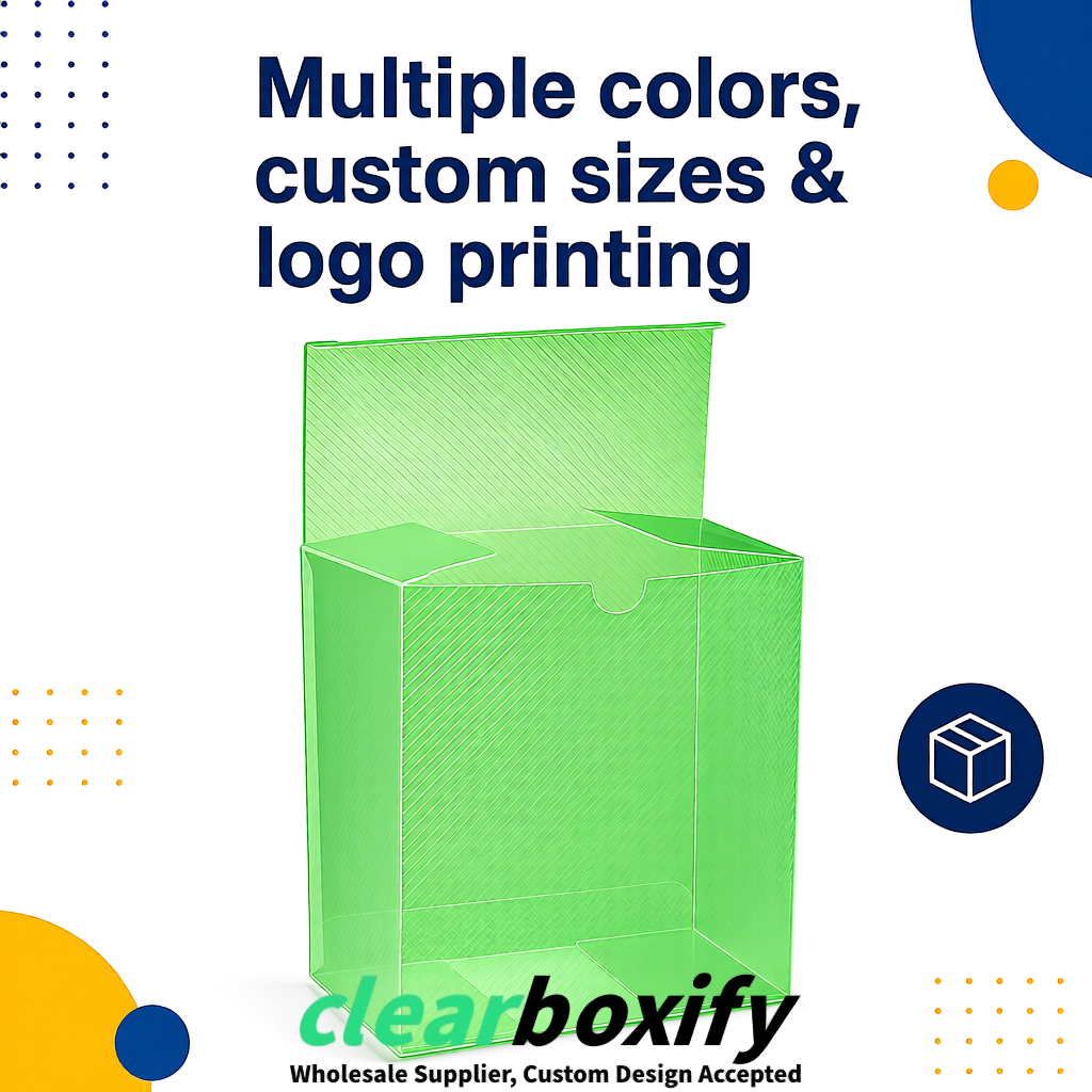 Green Matte PP Frosted & Diagonal Texture Boxes with Diagonal Texture