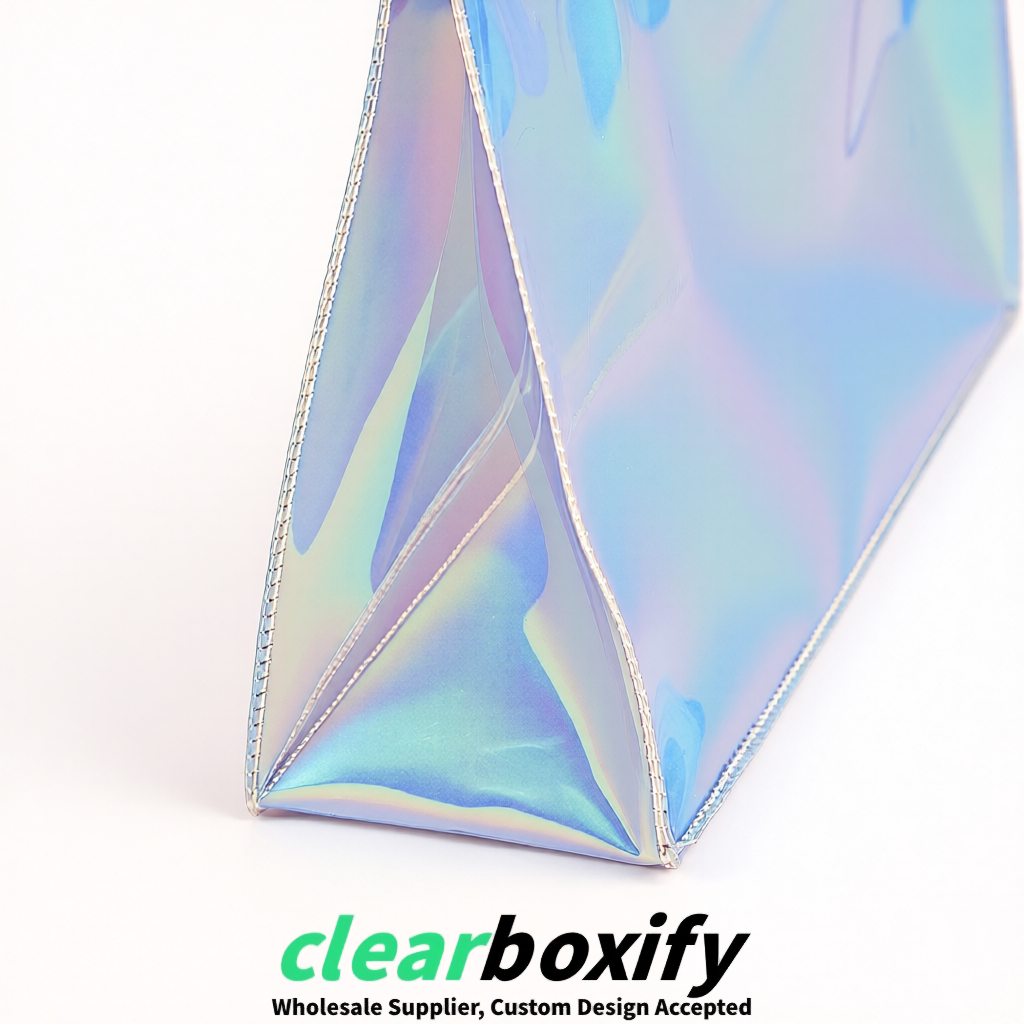 Holographic EVA/PVC Cosmetic Bags | OEM/ODM Clear Zipper Makeup Pouches