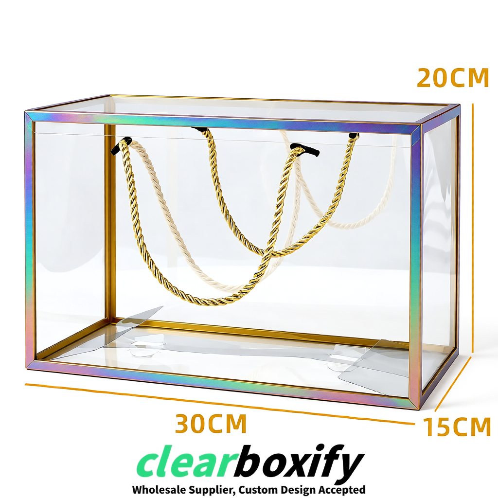 Holographic Private Label Clear PVC, PP, PET Tote Bags & Handbags Wholesale