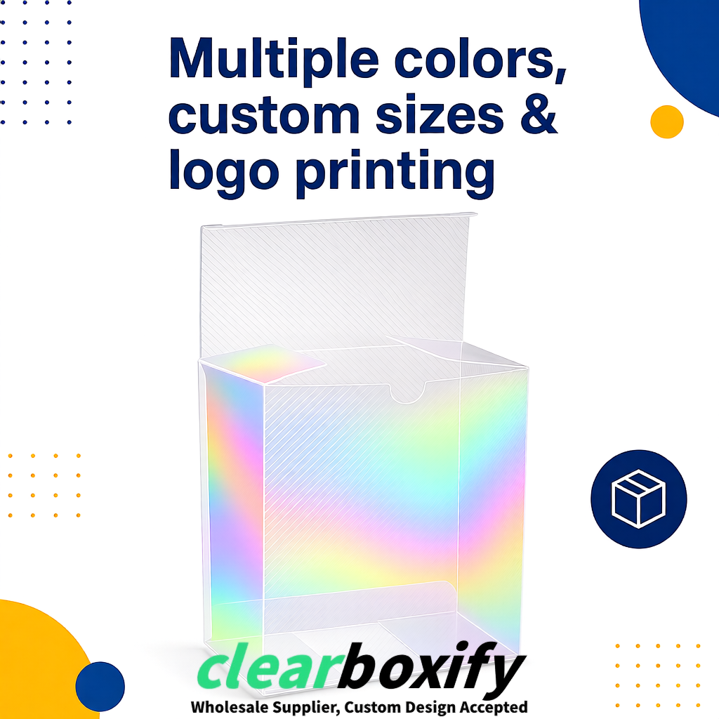Holographic Matte PP Frosted & Diagonal Texture Boxes with Diagonal Texture
