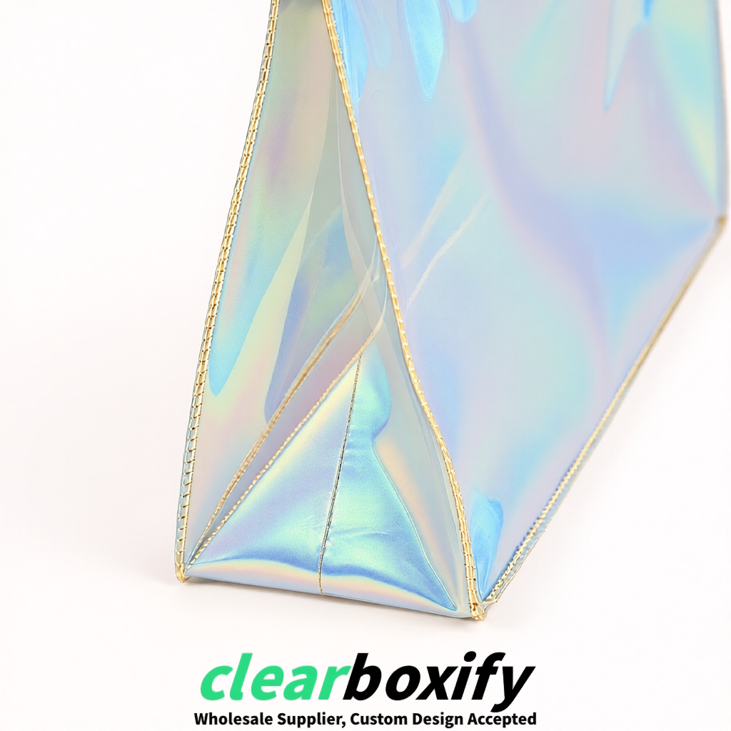 Iridescent EVA/PVC Cosmetic Bags | OEM/ODM Clear Zipper Makeup Pouches