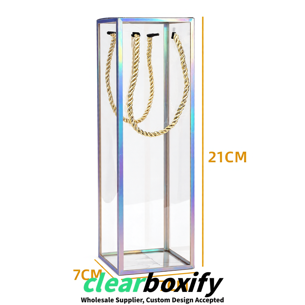 Iridescent Private Label Clear PVC, PP, PET Tote Bags & Handbags Wholesale