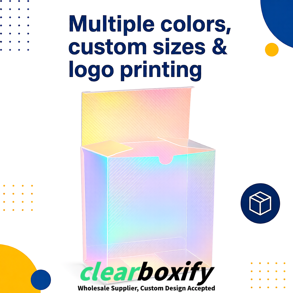 Iridescent Matte PP Frosted & Diagonal Texture Boxes with Diagonal Texture