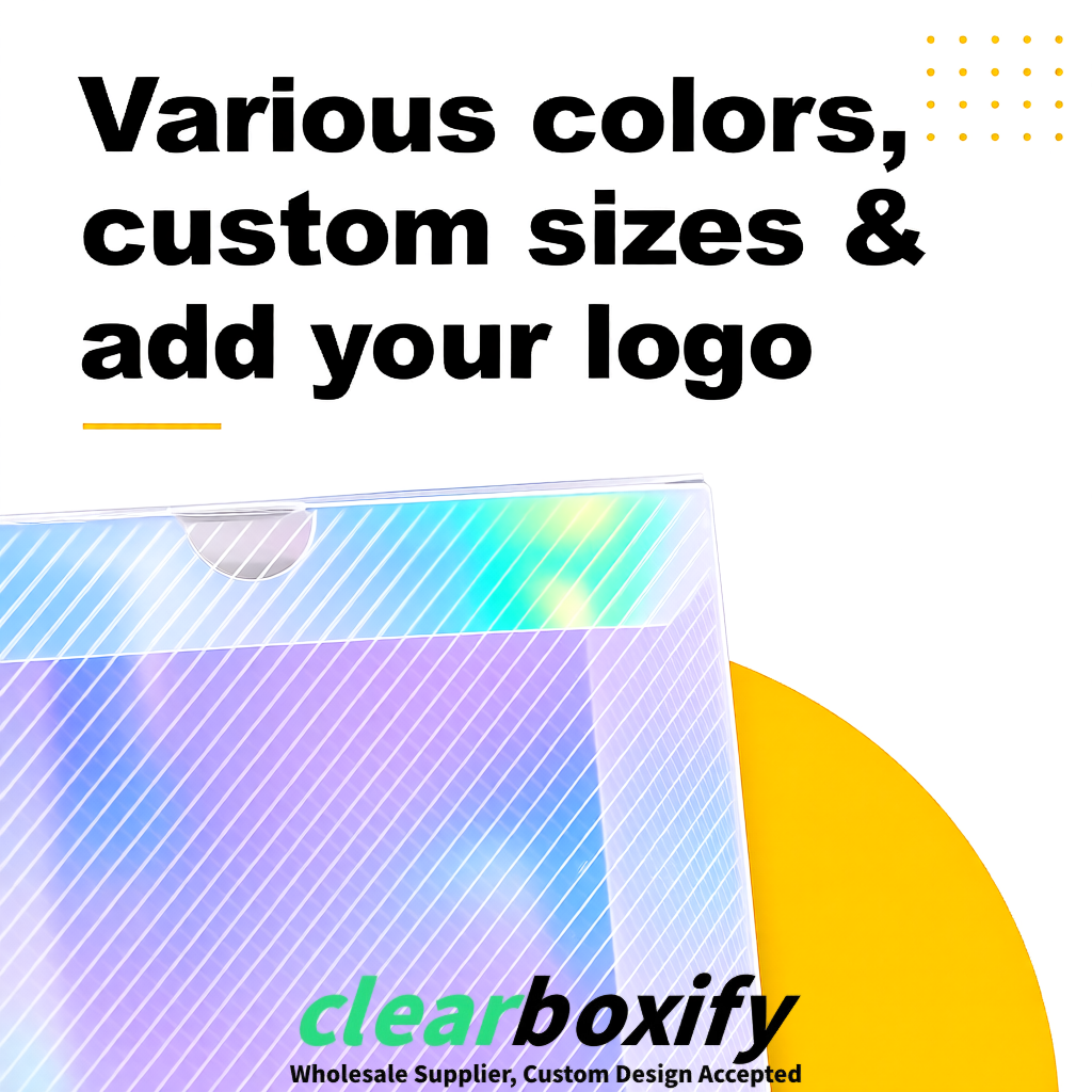 Iridescent Matte PP Frosted & Diagonal Texture Boxes with Diagonal Texture