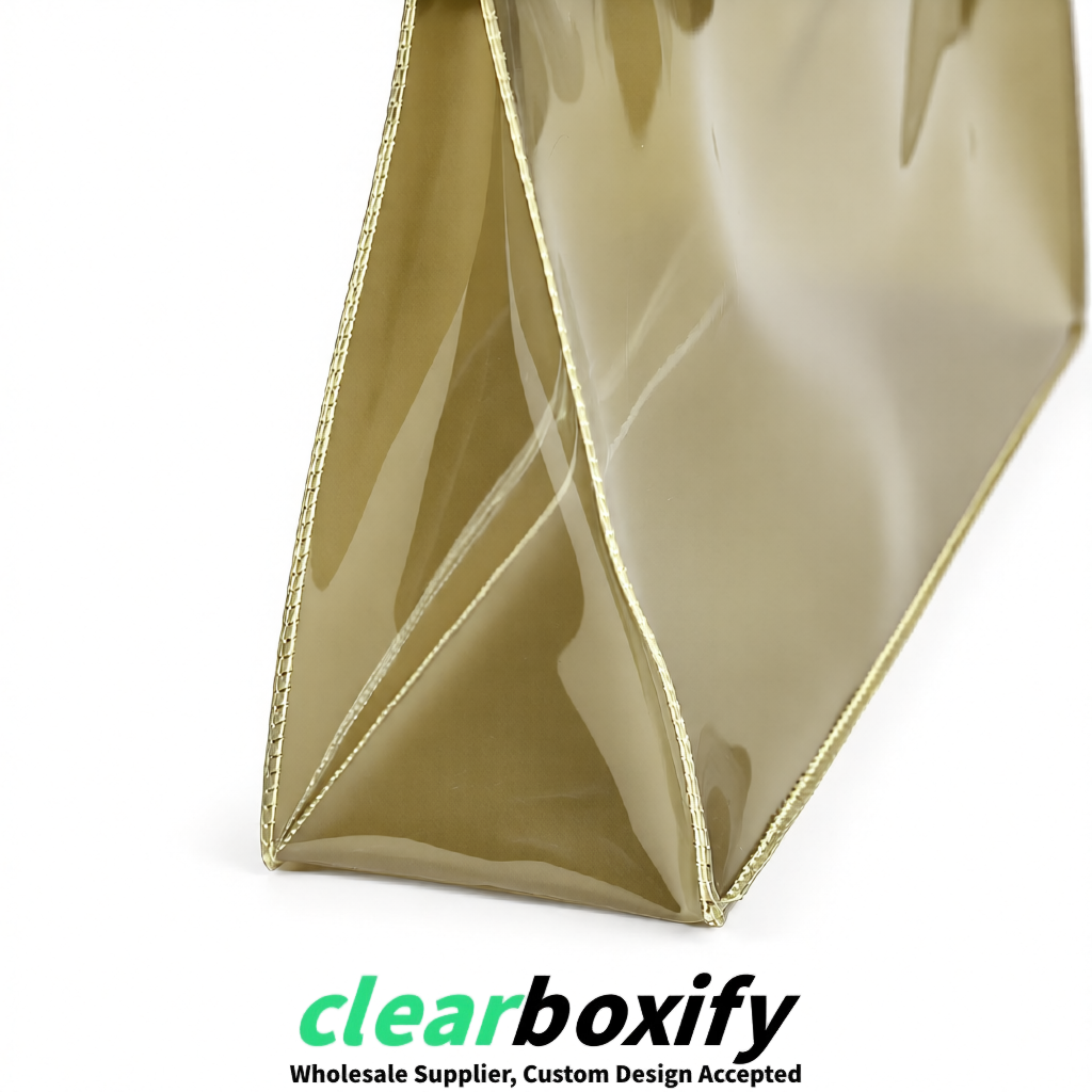 Khaki EVA/PVC Cosmetic Bags | OEM/ODM Clear Zipper Makeup Pouches