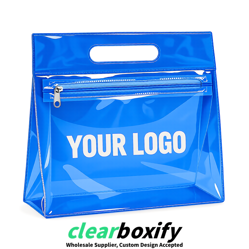 Klein Blue EVA/PVC Cosmetic Bags | OEM/ODM Clear Zipper Makeup Pouches