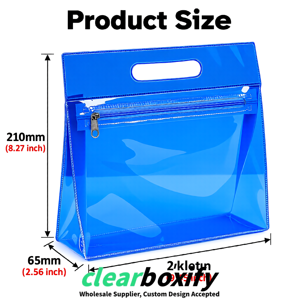 Klein Blue EVA/PVC Cosmetic Bags | OEM/ODM Clear Zipper Makeup Pouches