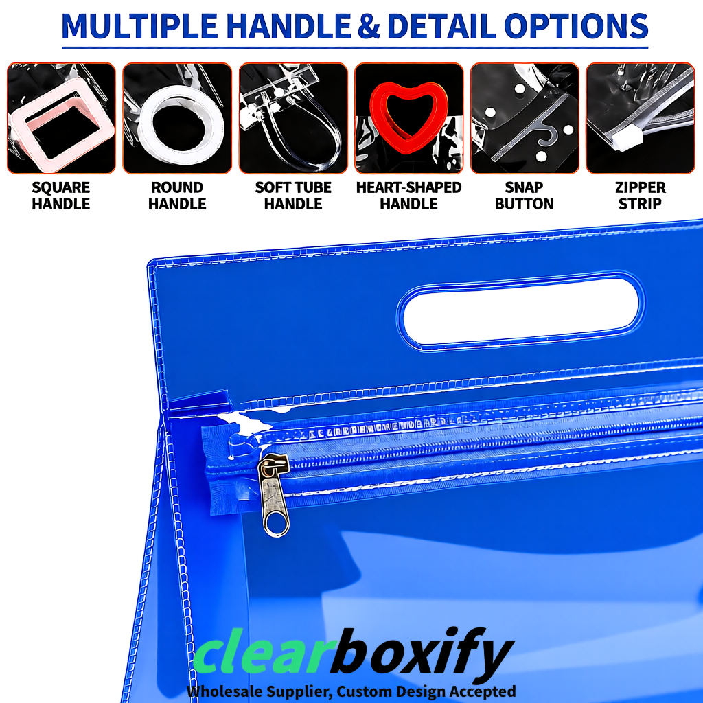 Klein Blue EVA/PVC Cosmetic Bags | OEM/ODM Clear Zipper Makeup Pouches