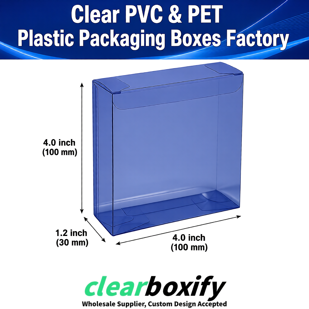 Wholesale Klein Blue Clear PVC & PET Boxes 90x90x90mm 100x100x30/50/100mm