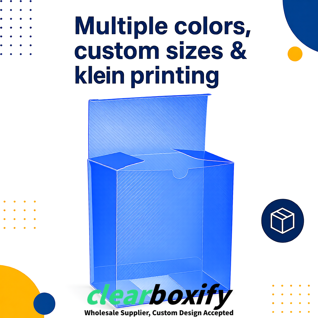 Klein Blue Matte PP Frosted & Diagonal Texture Boxes with Diagonal Texture