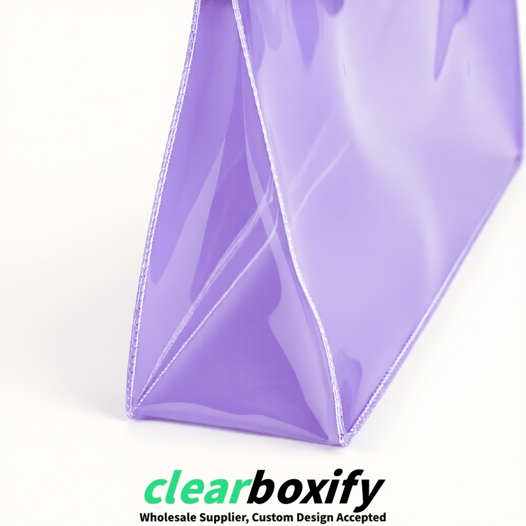 Lavender EVA/PVC Cosmetic Bags | OEM/ODM Clear Zipper Makeup Pouches