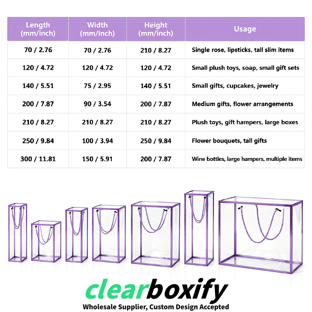 Lavender Private Label Clear PVC, PP, PET Tote Bags & Handbags Wholesale