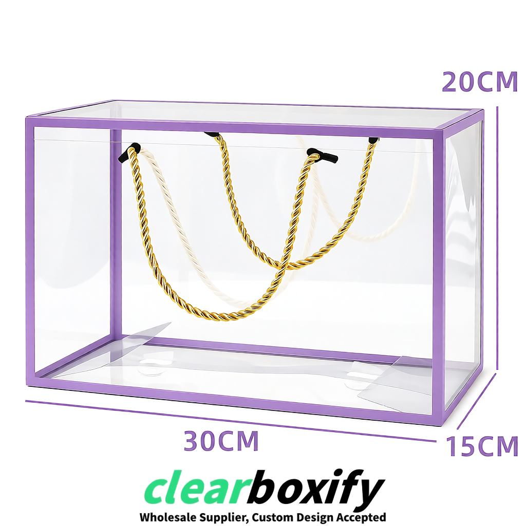 Lavender Private Label Clear PVC, PP, PET Tote Bags & Handbags Wholesale