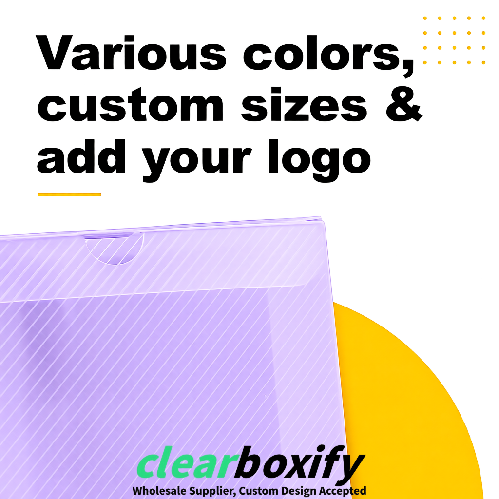 Lavender Matte PP Frosted & Diagonal Texture Boxes with Diagonal Texture