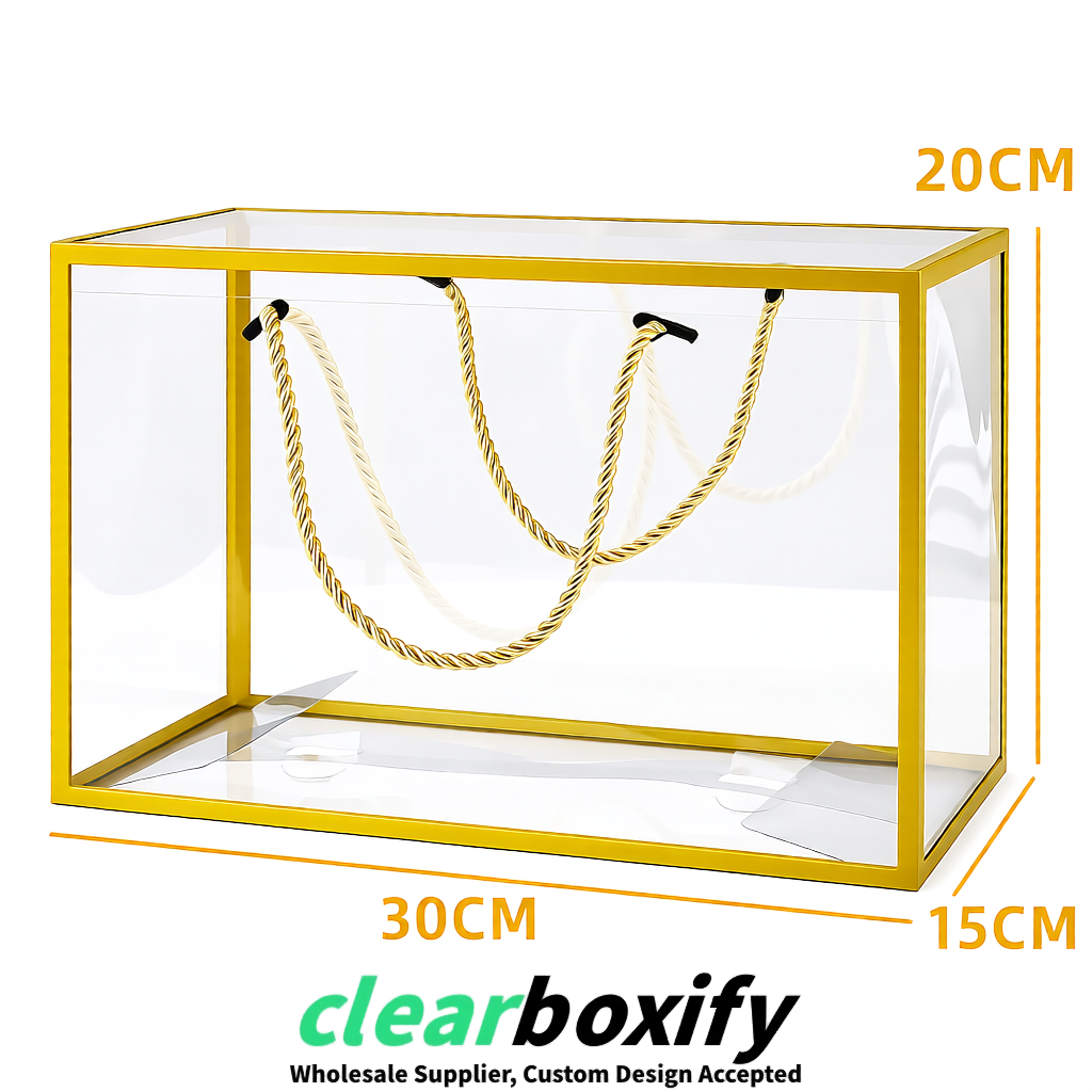 Lemon Yellow Private Label Clear PVC, PP, PET Tote Bags & Handbags Wholesale