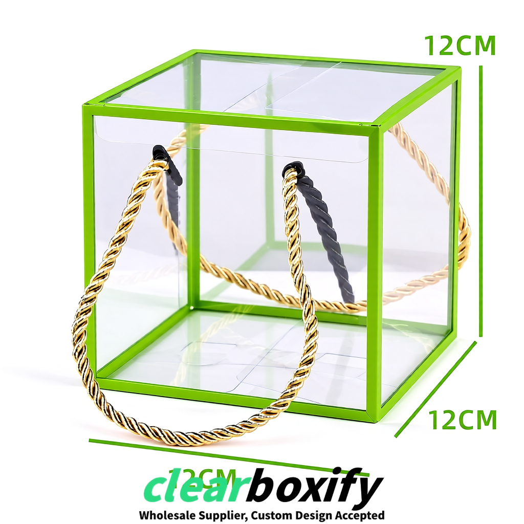 Lime Green Private Label Clear PVC, PP, PET Tote Bags & Handbags Wholesale